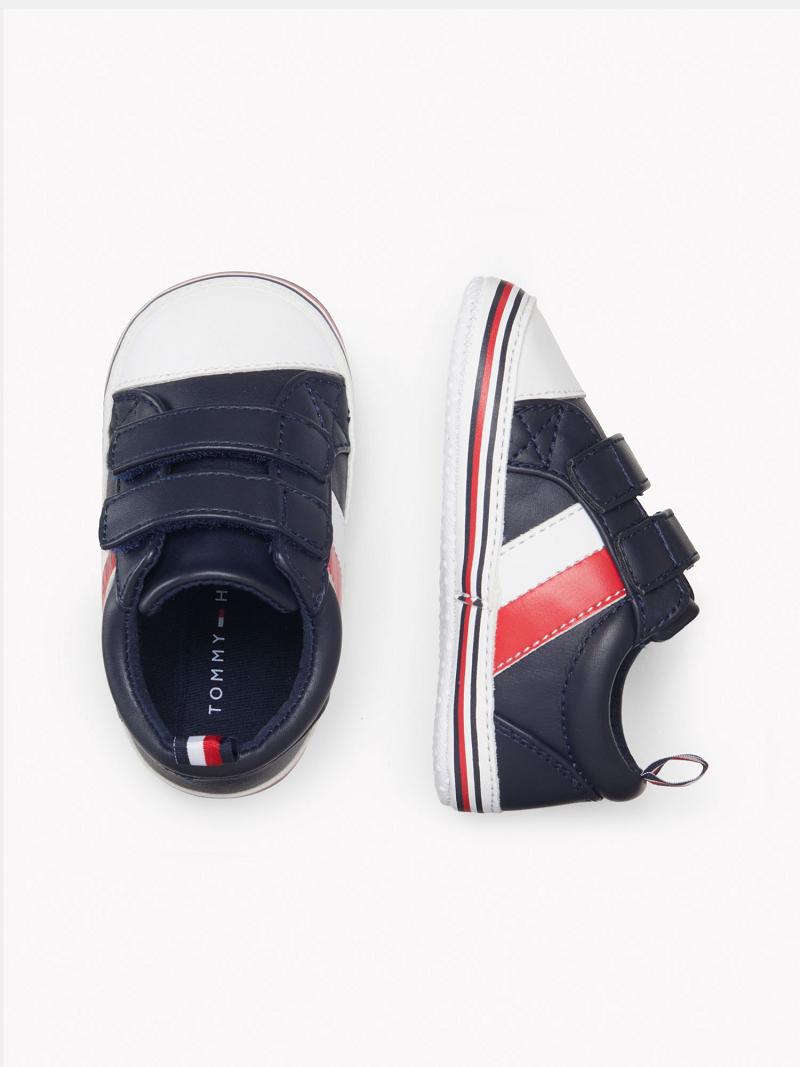 Fiú Tommy Hilfiger Babies' Signature Stripe Tornacipő Kék | HU 2318CTV